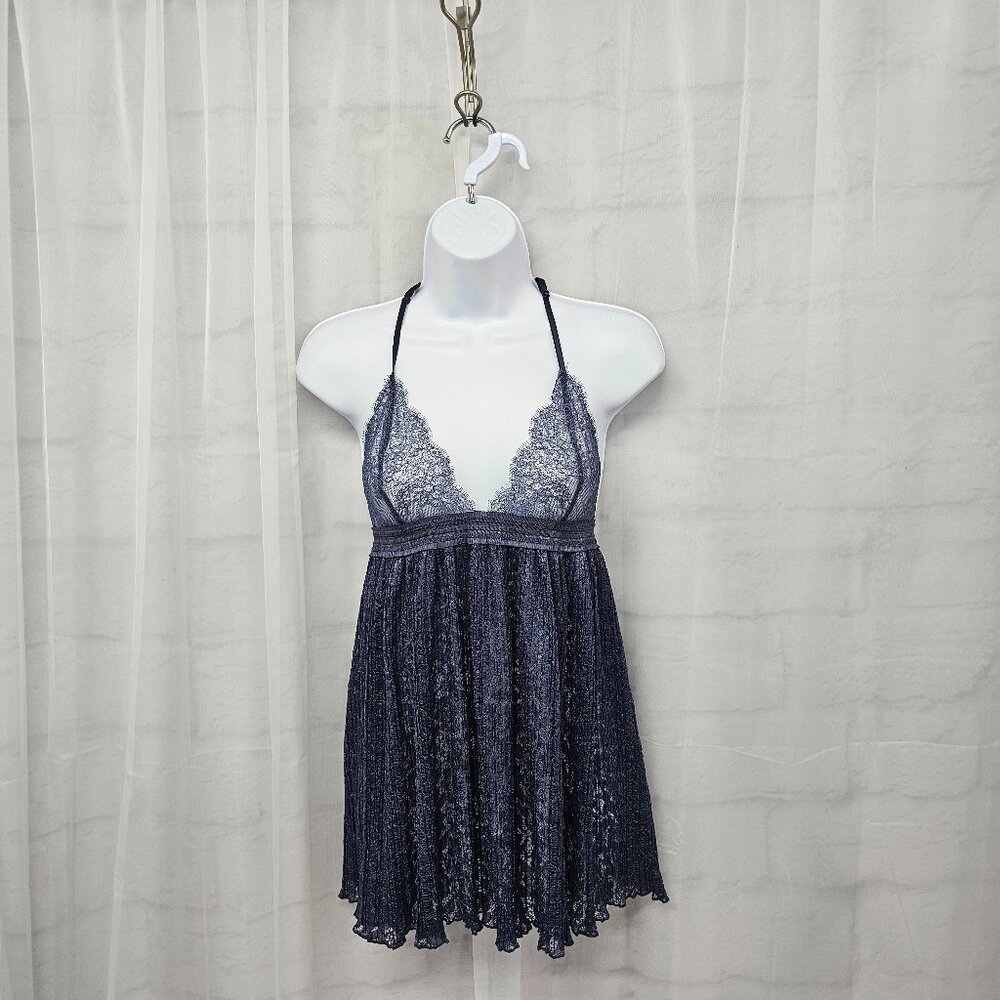 Victoria's Secret Y2K Babydoll Tank Lace Blue Fairy Whimsigoth Angelcore Sheer M